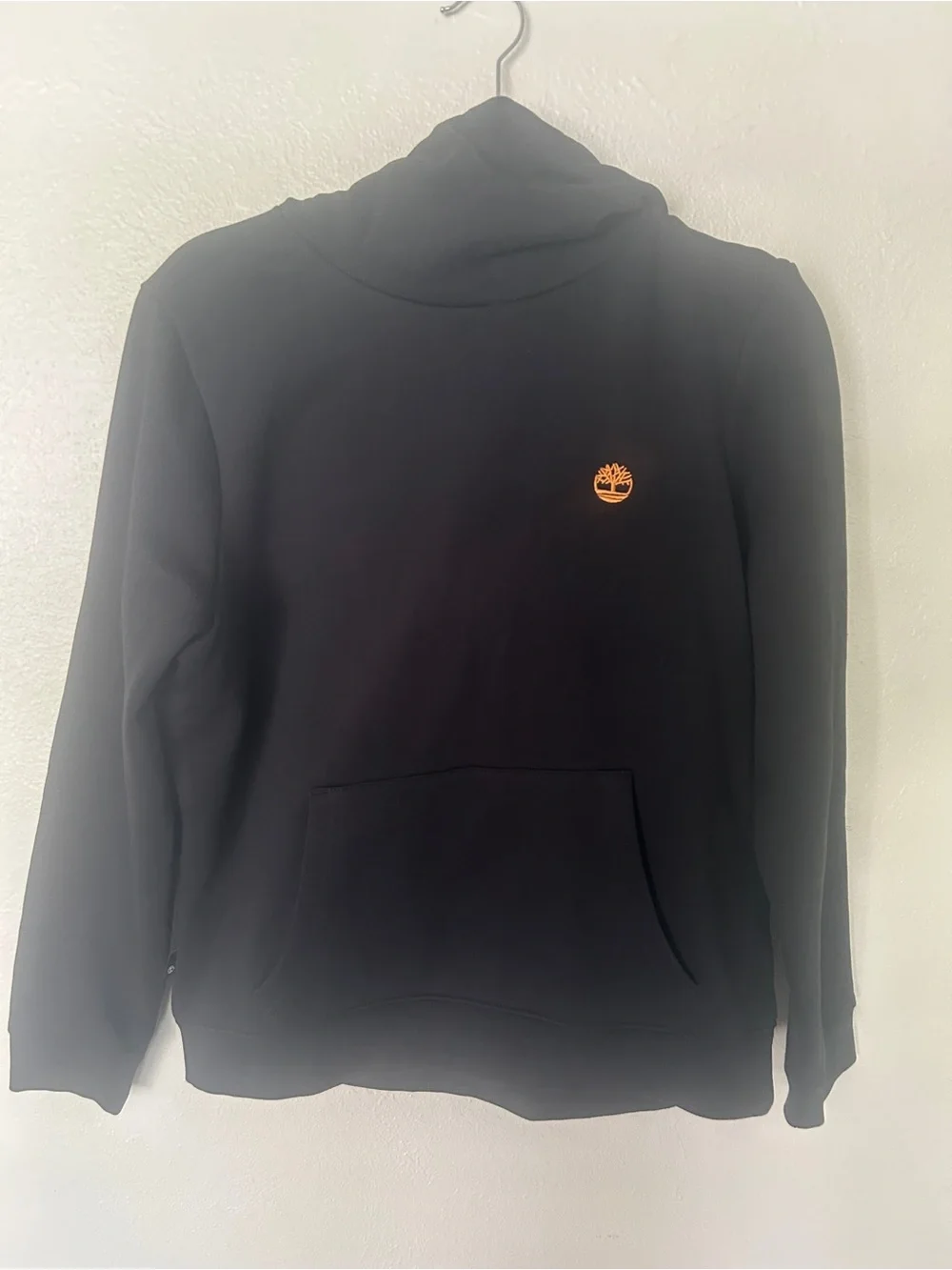 Timberland Black Pullover Hoodie with Gold Tree Logo